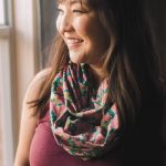 Bamboo Infinity Scarf & Nursing Cover – Grey Floral